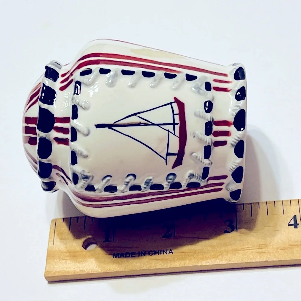 Nautical Ceramic Lighthouse and Sailboat Salt N Pepper Shakers